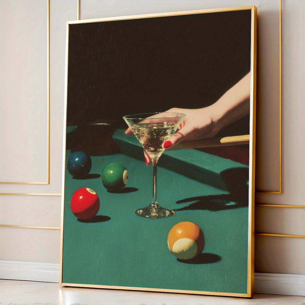 Office Furniture Loft - 1 affiche vintage de billard, impression