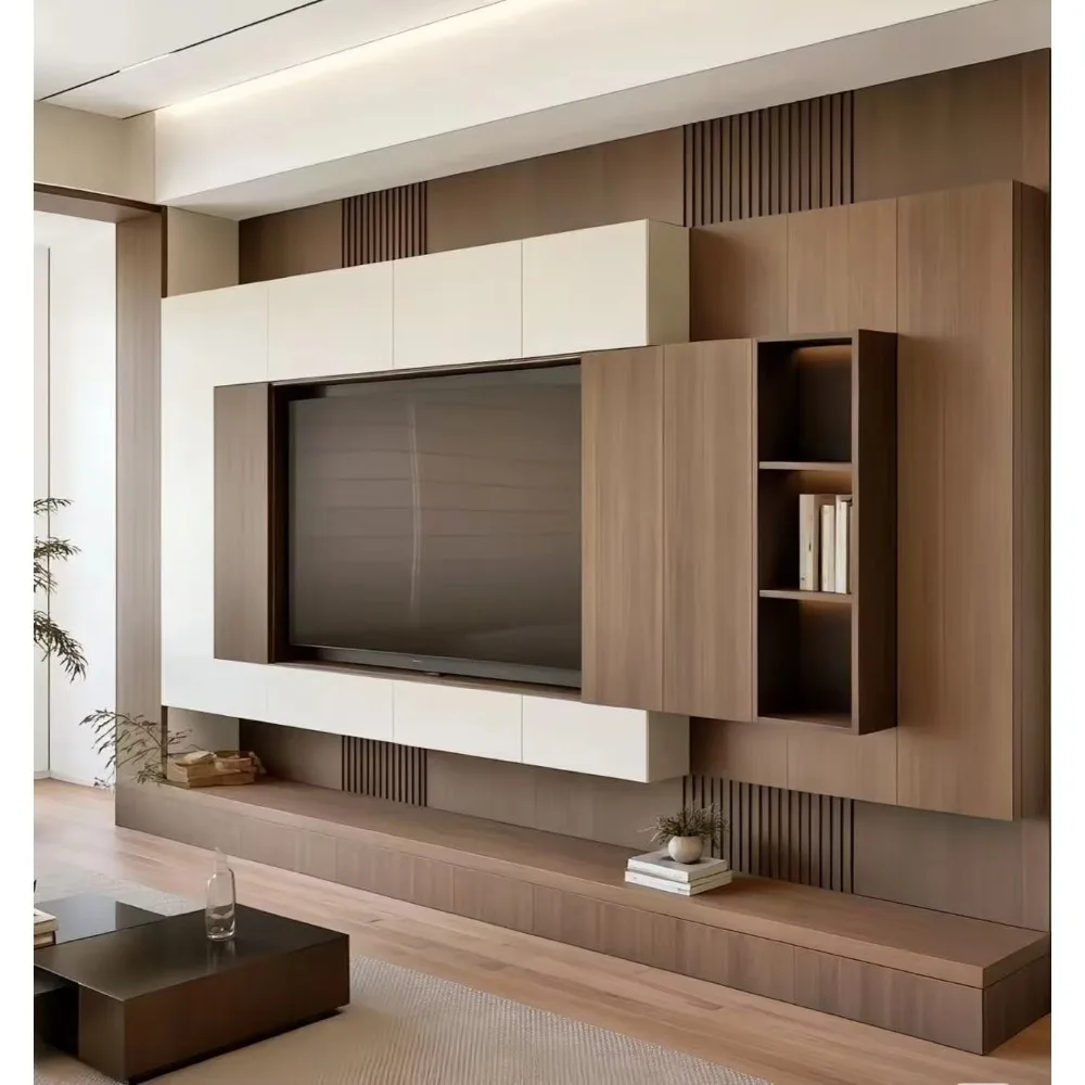 Office Furniture Custom - Meuble TV bas en bois moderne