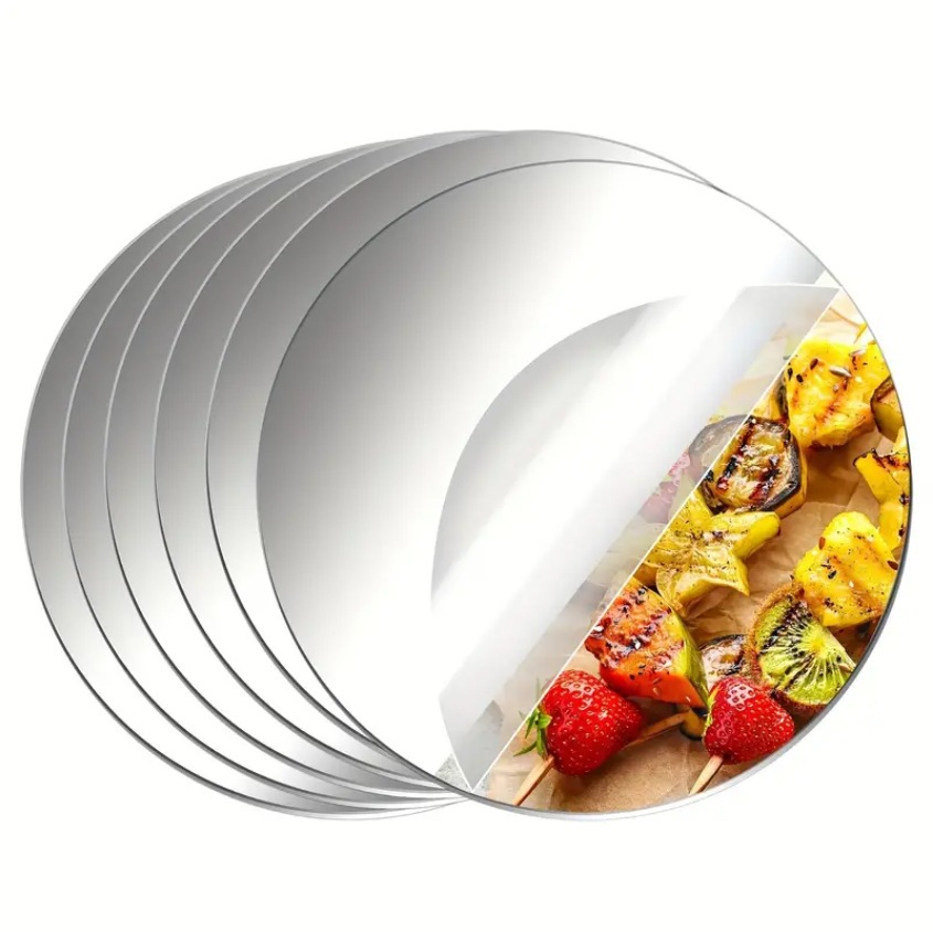 Conference Table Round - Miroirs ronds en acrylique auto-adhésifs, plaque