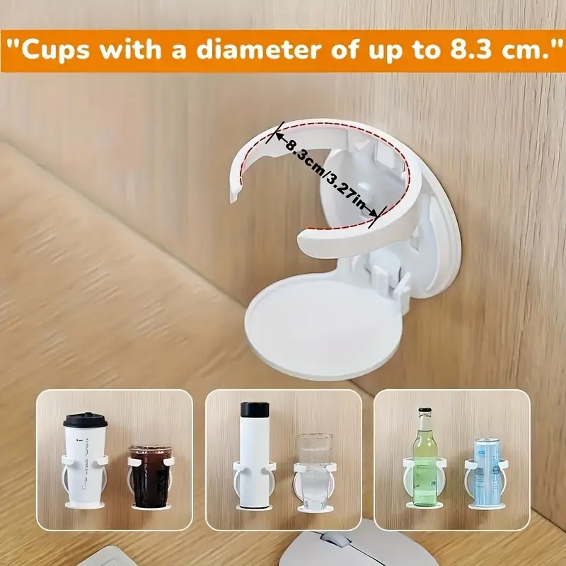 Wall Mounted Desk Fold - Support de tasses pliable pour bureau,