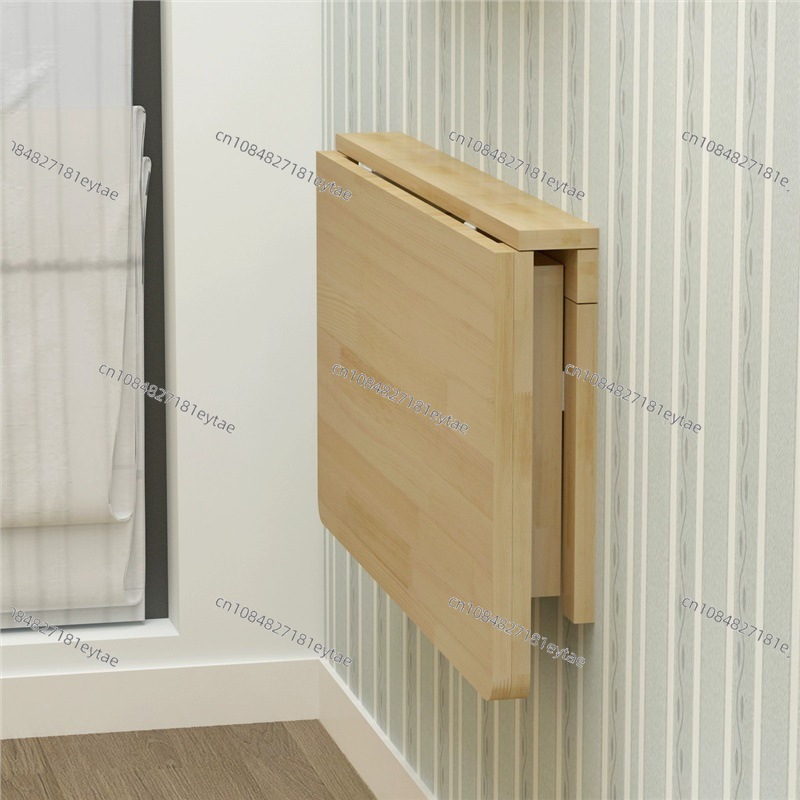 Wall Mounted Desk Fold - Table murale pliante en bois massif,