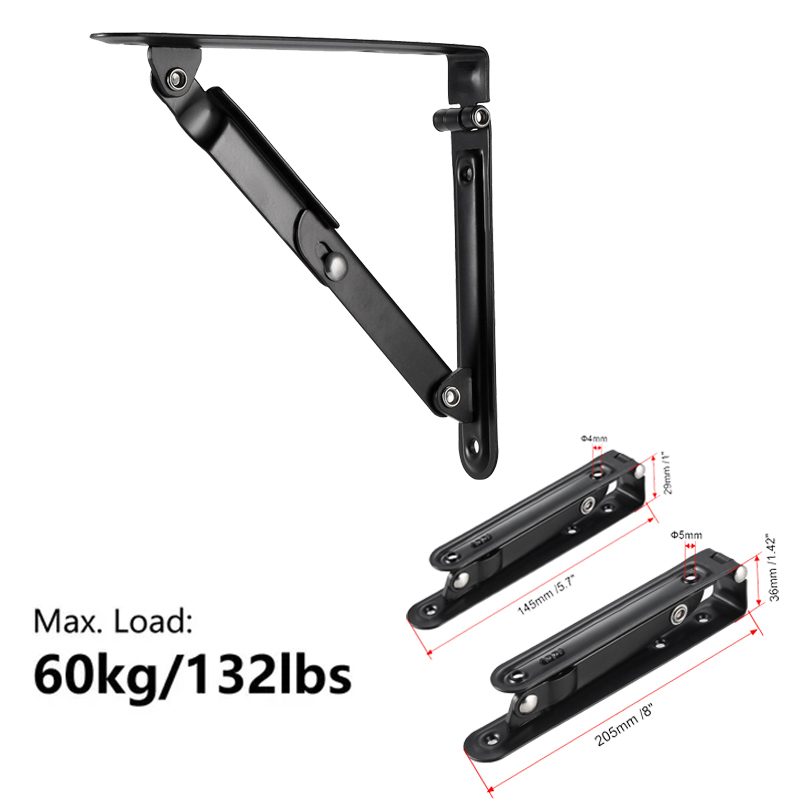 Wall Mounted Desk Fold - 1/2/3 pièces Support pliant 6 