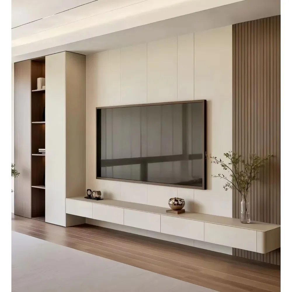 Meuble TV bas en bois moderne  - Office Furniture Custom avis et prix