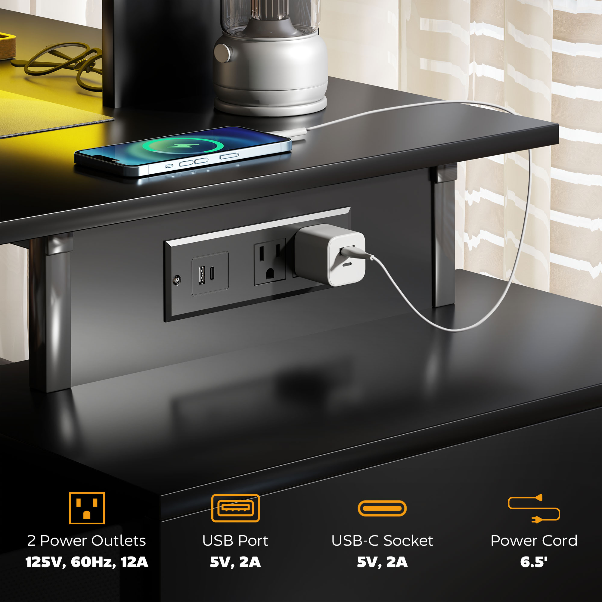 Bureau de jeu Homcom 56 pouces - Office Furniture Plan avis et prix