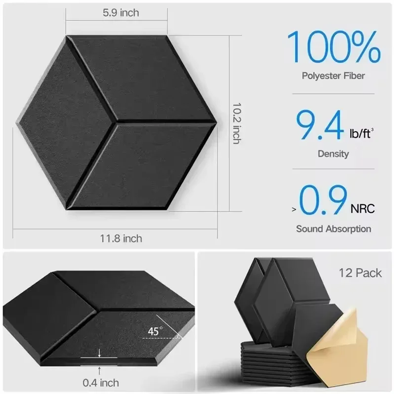 12 panneaux de mousse insonori - Office Furniture Plan avis et prix