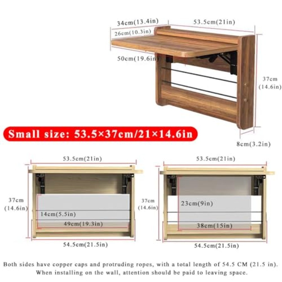 Petite table pliante murale en - Wall Mounted Desk Fold avis et prix