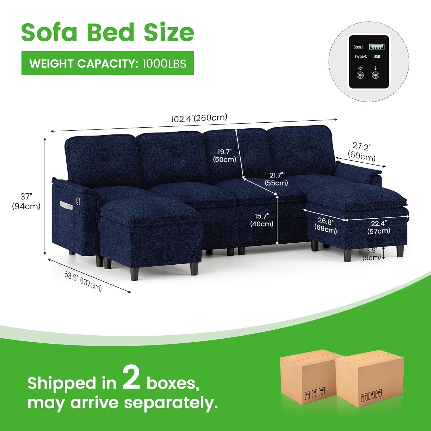 Canapé sectionnel en forme de  - Office Furniture Custom avis et prix