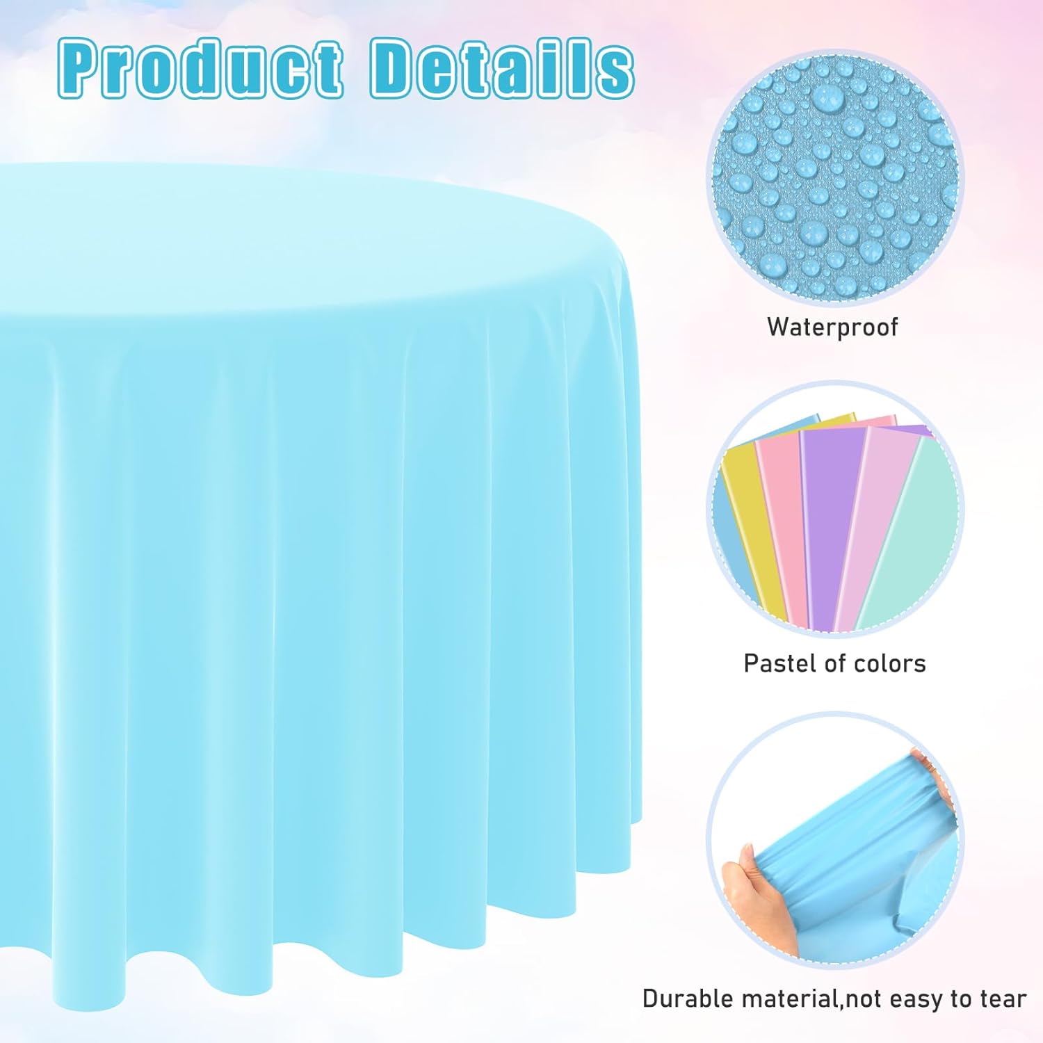 Nappe ronde jetable de couleur - Conference Table Round avis et prix